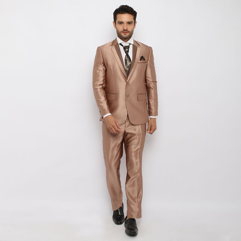 Jual Jas Formal Semi Wool Blazer Kantor Pria Jas Wedding Jas Pengantin Setelan Jas Dark Rosegold