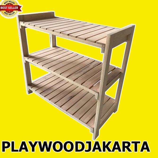 Rak sepatu kayu rak sendal Rak sandal P1Z4