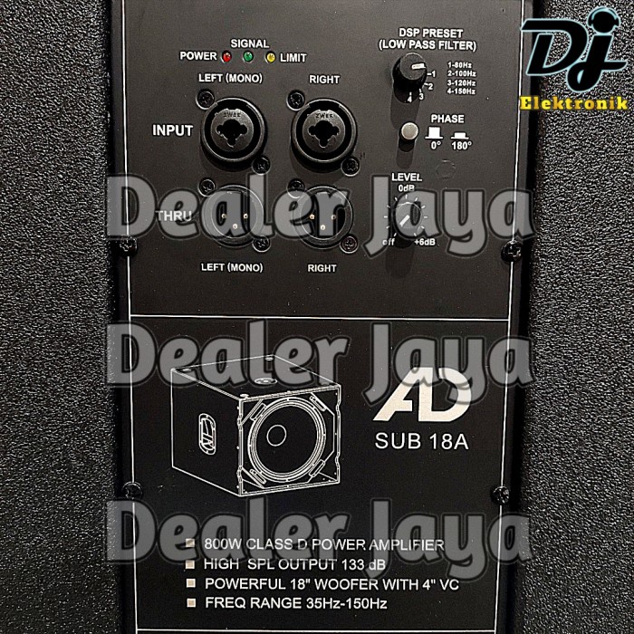Jual Speaker Subwoofer AD SUB 18 A / SUB18 / 18A - 18 inch PHASELAB ...