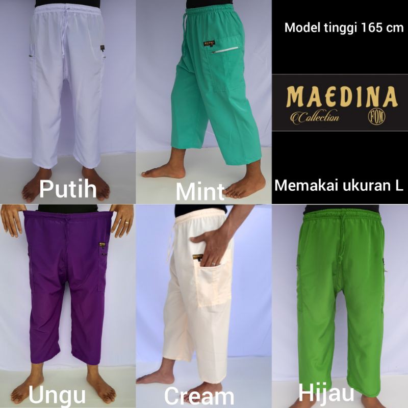 Jual celana cingkrang/sirwal pangsi uk S-Xl Maedina HIJAU UNGU MINT ...