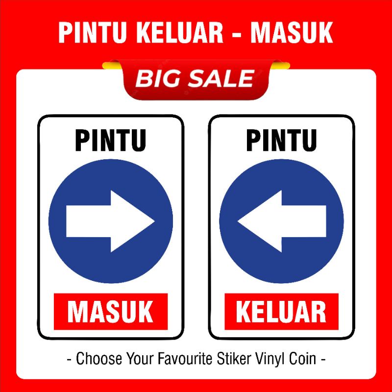 Jual Stiker Pintu Keluar Masuk Vinyl A4 Shopee Indonesia