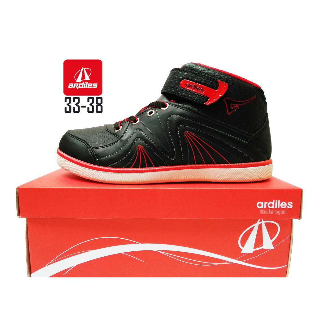 Jual *Kualitas Terbaik* SEPATU ARDILES CO PILOT HITAM MERAH, SEPATU ...