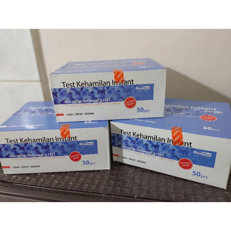 Jual ONEMED Tespek Tes Kehamilan Instan 1Box / Tes Hamil Kemasan Box ...