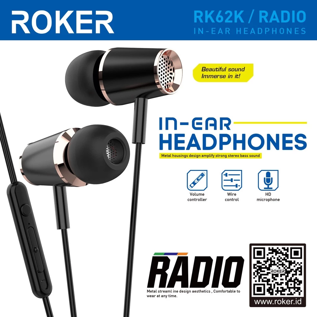 Handsfree / Earphone / Headset Roker Radio