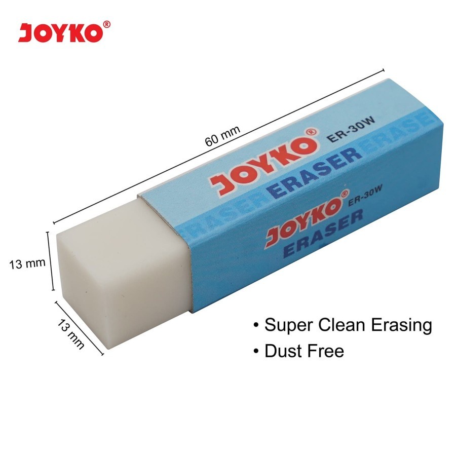 Jual PENGHAPUS JOYKO PUTIH MEDIUM / SEDANG ( STIP / ERASER ) ER-30W ...