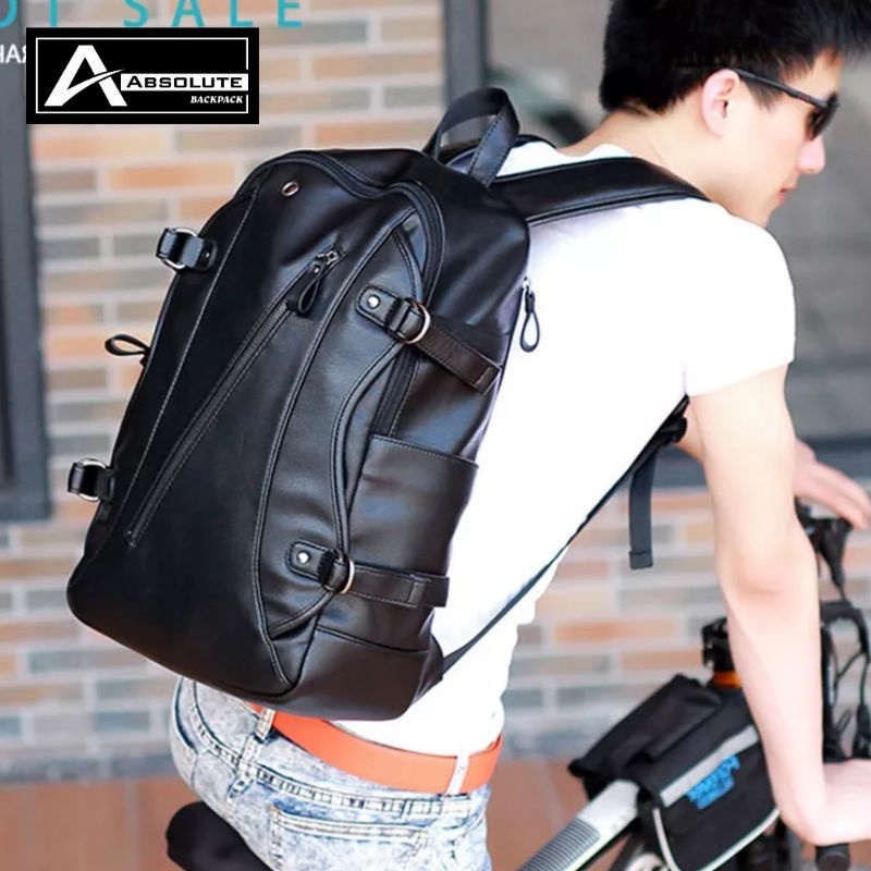 Jual RuzzEr Ransel Kulit Sintetis Absolute Backpack Up 15 inch - Tas ...