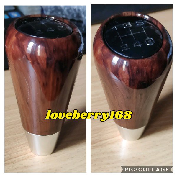 Jual wooden shift knop MANUAL knop tongkat perseneling motif kayu