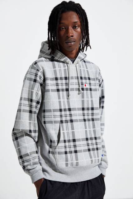 Champion reverse weave plaid hoodie sale