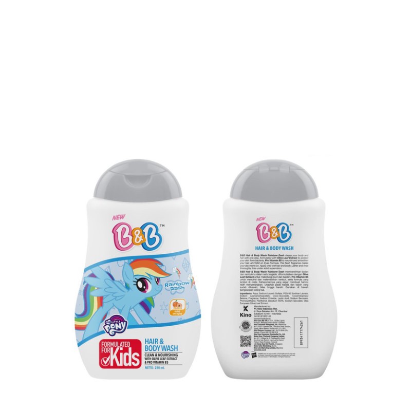 Jual B&B Kids Hair And Body Wash Rainbow Dash 280 ML | Shopee Indonesia