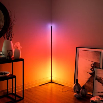 Lampu Lantai Pojok Standing Floor Lamp Gaming Room Lamp Rgb Nordic Style Lamp Body Hitam