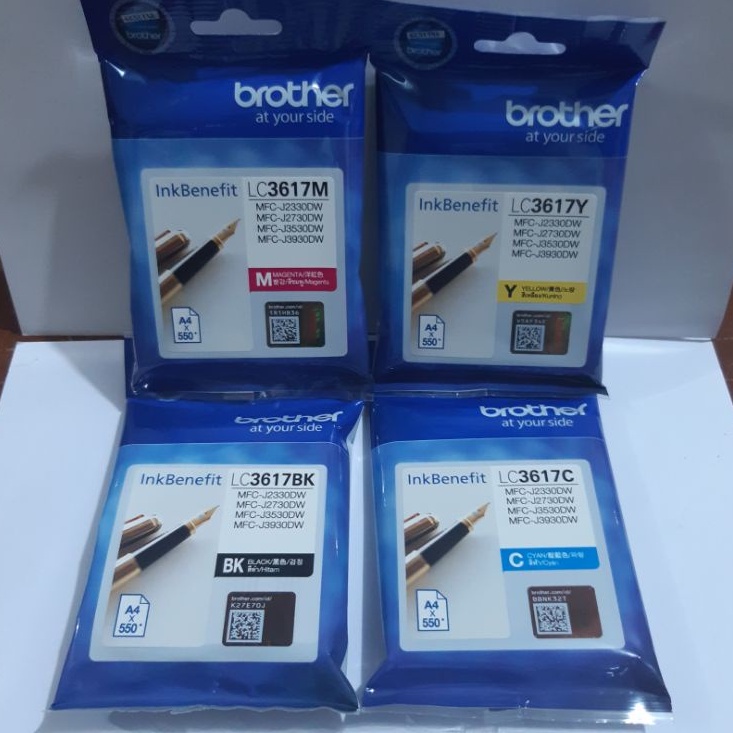 Jual Brother Ink Cartridge LC-3617 BK/C/M/Y for MFC-J3530DW - LC3617 ...
