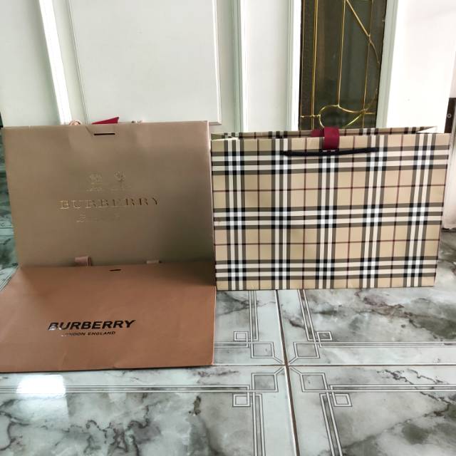 Jual Burberry Paperbag Original Authentic Paper bag kantong Box Shopee Indonesia
