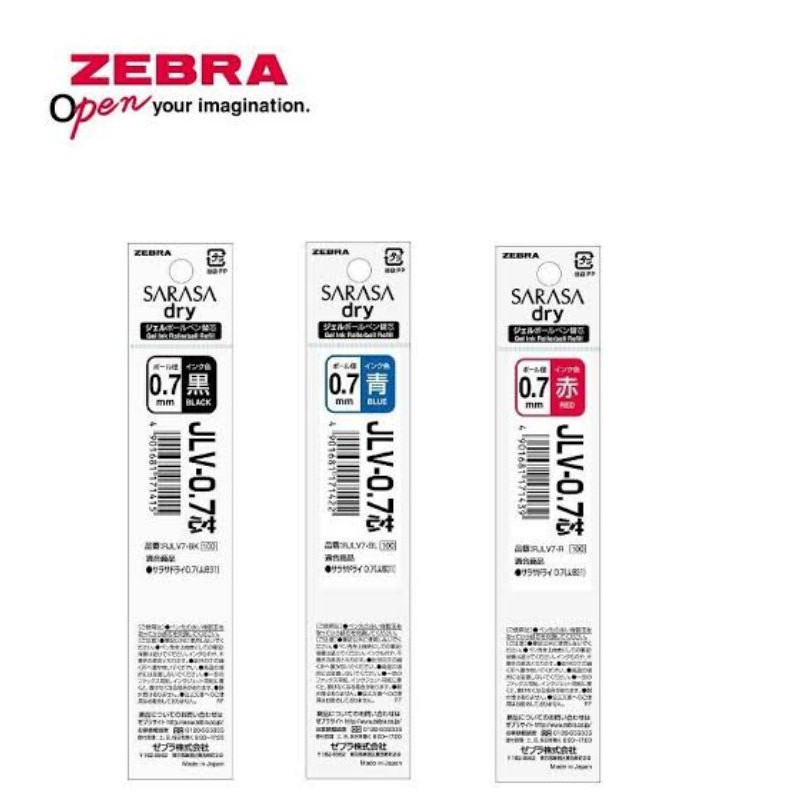 Zebra Sarasa Dry Ersatzminen – 5er Pack, 0,4 Mm, Blau – Passend Für JJ31 Kugelschreiber