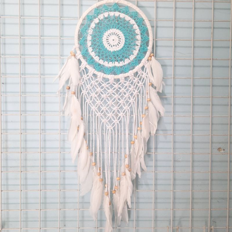 Jual dream catcher bali dream catcher makaram bulu diameter 22cm