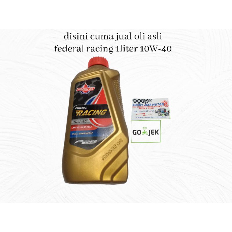 Jual oli federal racing 1 liter 10W-40 produk dijamin oli asli | Shopee ...