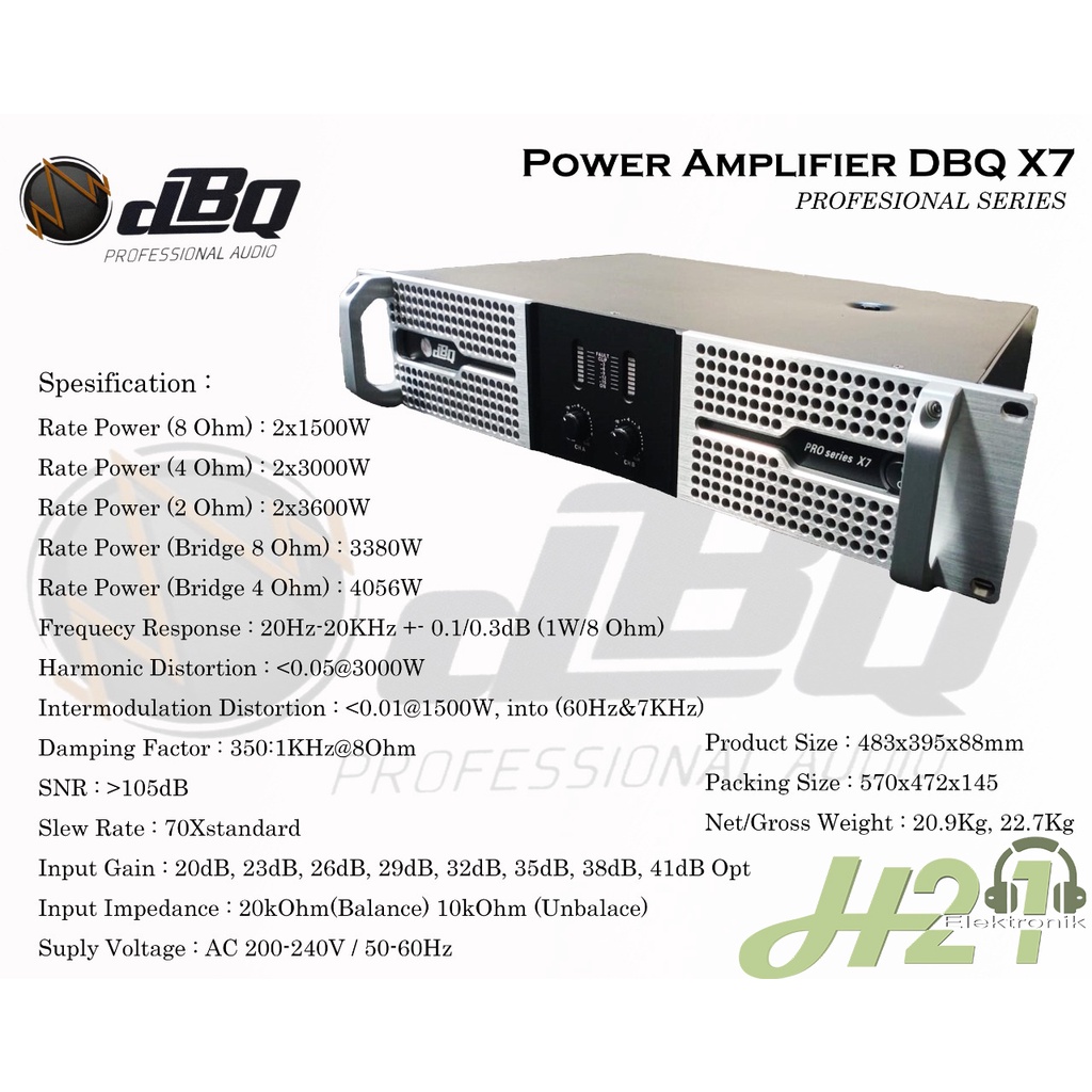 Jual Power Amplifier DBQ X7 Profesional Edition / Power Audio Tenaga