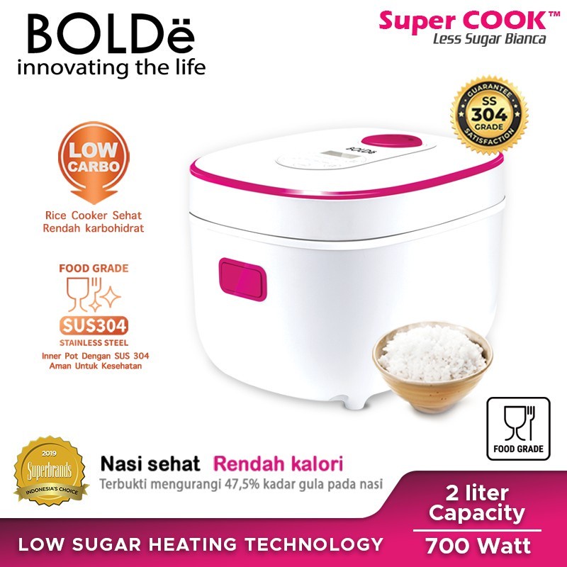 Jual Bolde Rice Cooker Less Sugar Bianca 2 Liter Shopee Indonesia