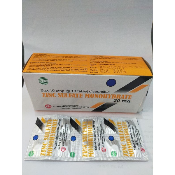 Jual Zinc Tablet Ifi Strip Untuk mencegah atau mengatasi kekurangan