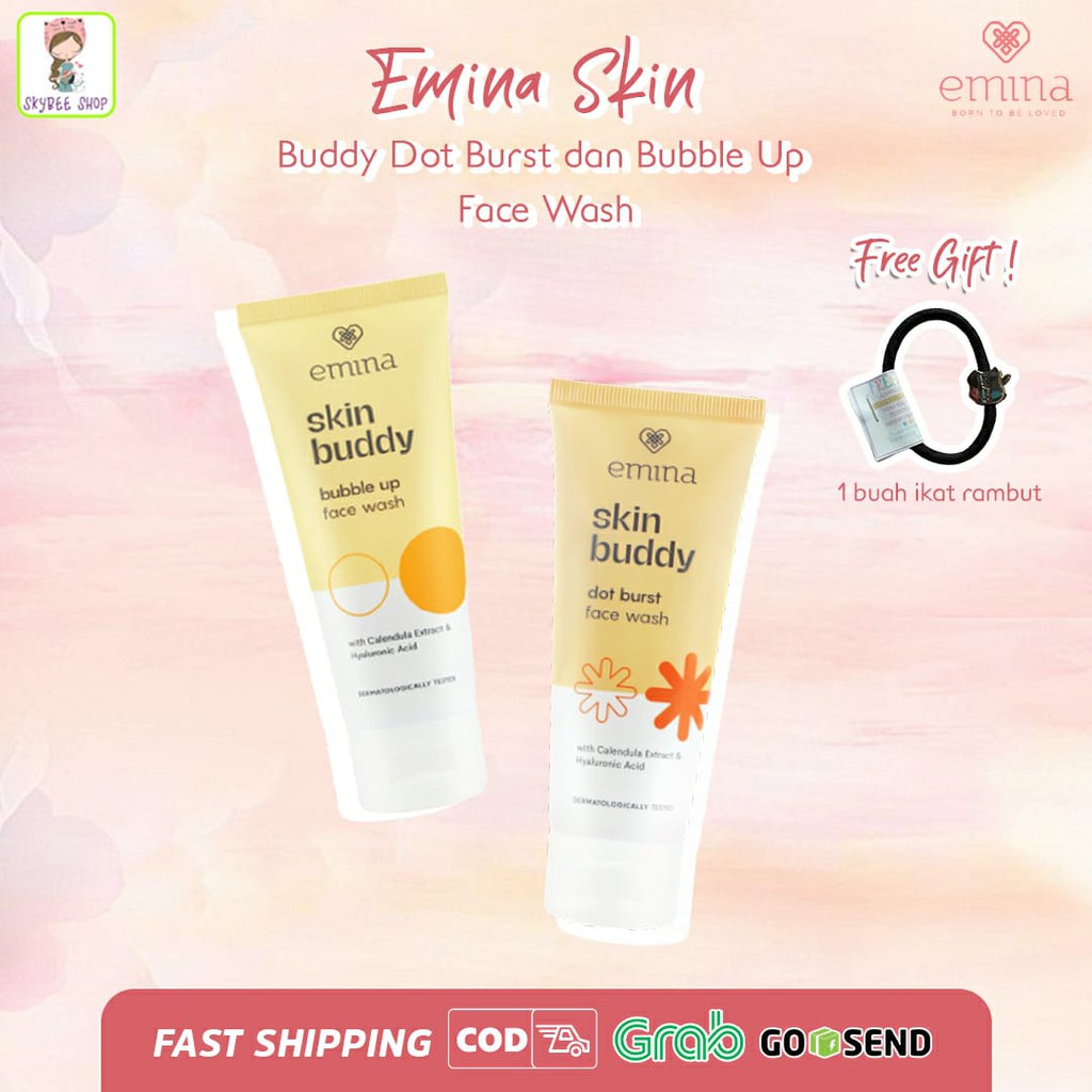 Jual Emina Skin Buddy Dot And Buddy Bubble Up Burst Face Wash Ml Free Satu Ikat Rambut Bisa