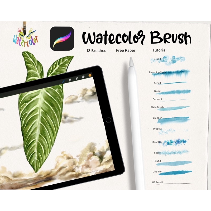 Jual watercolor brush procreate | Shopee Indonesia