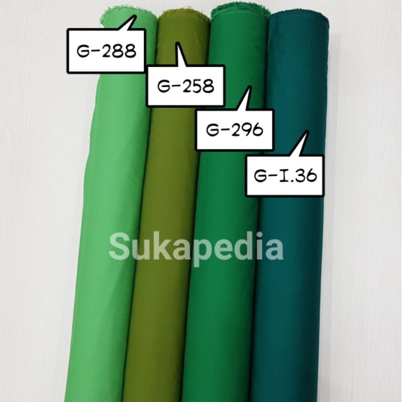 Jual Kain Oxford Sari Warna Hijau 4 warna (Harga per 0,5m) | Shopee