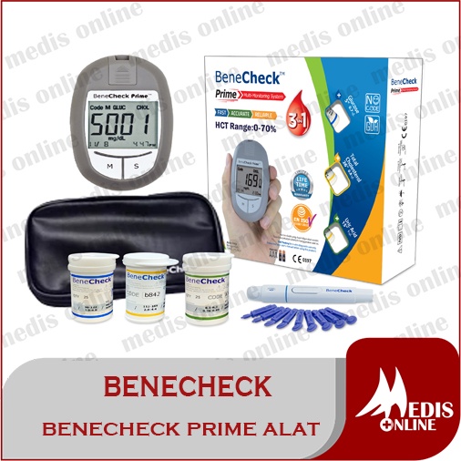 Jual BeneCheck Prime Kit 3 In 1 GCU / Alat Tes Gula Darah / Strip ...