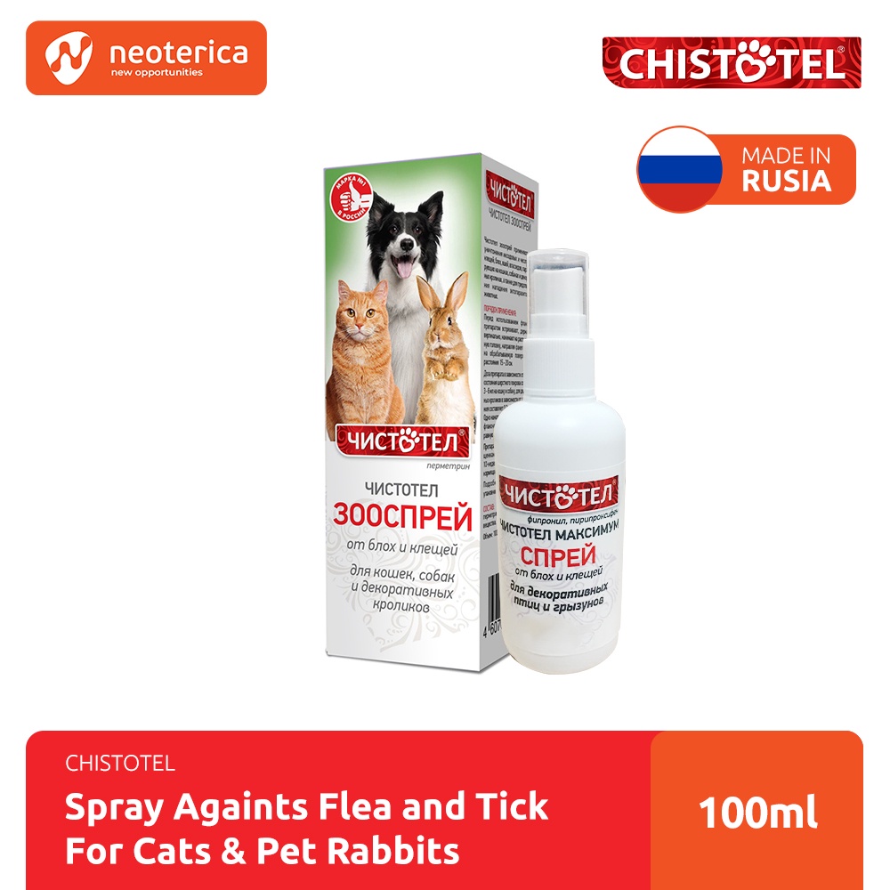 Picture of Jual Chistotel Spray Againts Flea & Tick for cats & pet rabbits 100ml ...