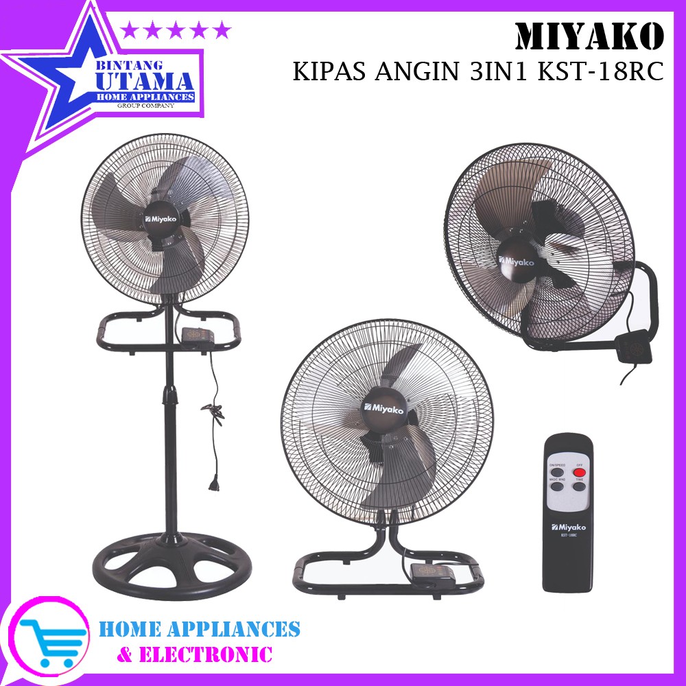 Jual (COD) Kipas Angin MIYAKO 18RC 3in1 / KIPAS ANGIN Miyako KST-18RC