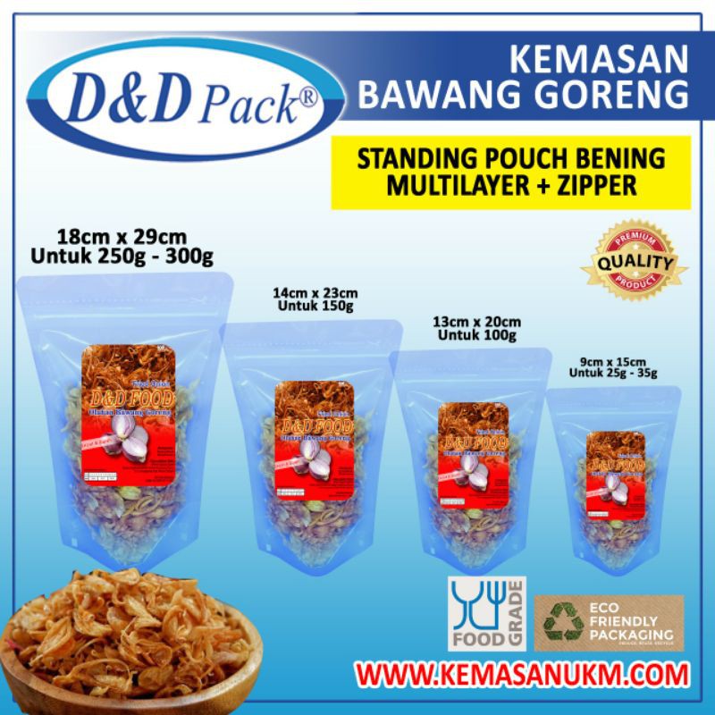 Jual Kemasan Bawang Goreng Standing Pouch Bening Multilayer + Zipper ...