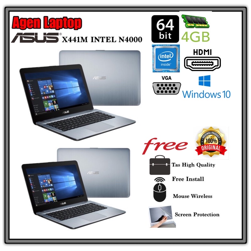 Jual Laptop Asus X441m Intel Celeron N 4000 Original Product Shopee Indonesia