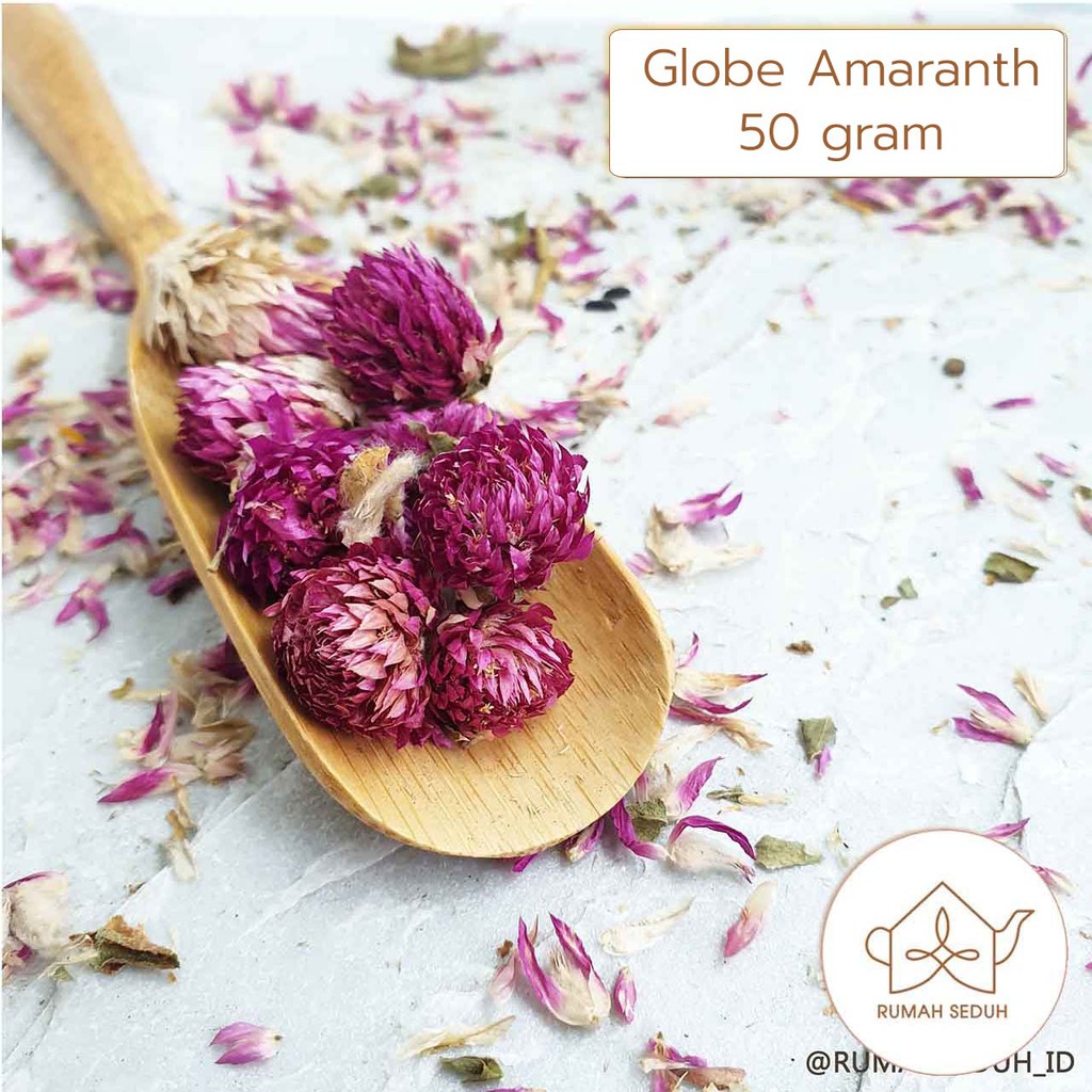 Jual 50gr Globe Amaranth Tea / Gomphrena Globosa Tea / Teh Bunga Ungu
