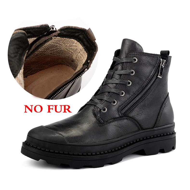 Sepatu Boots Pria Kulit Import Vintage Style Men Boots Natural Leather  Autumn And Winter Shoes Water Proof Work&Safety Shoes Men Quality Ankle  Boots