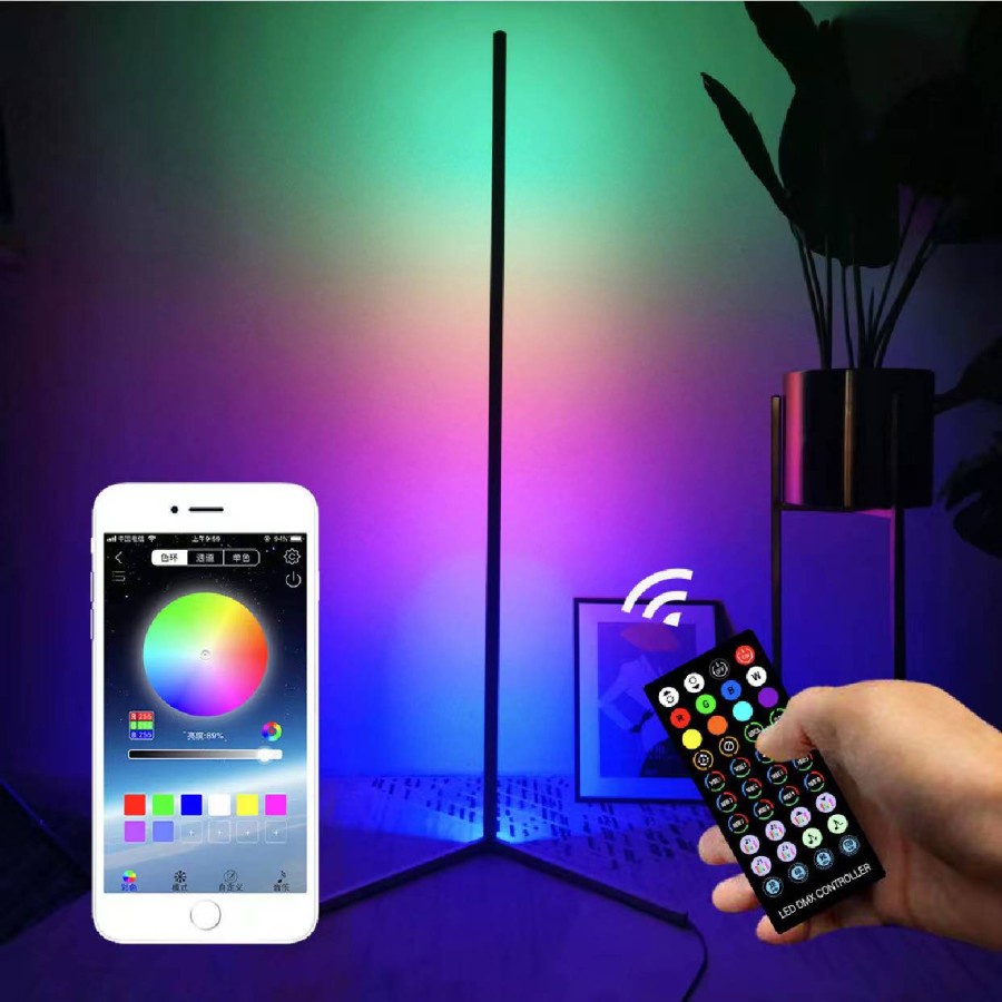 Jual Floor Lamp Led RGB Nordic Decoration Colourful Smart Standing ...