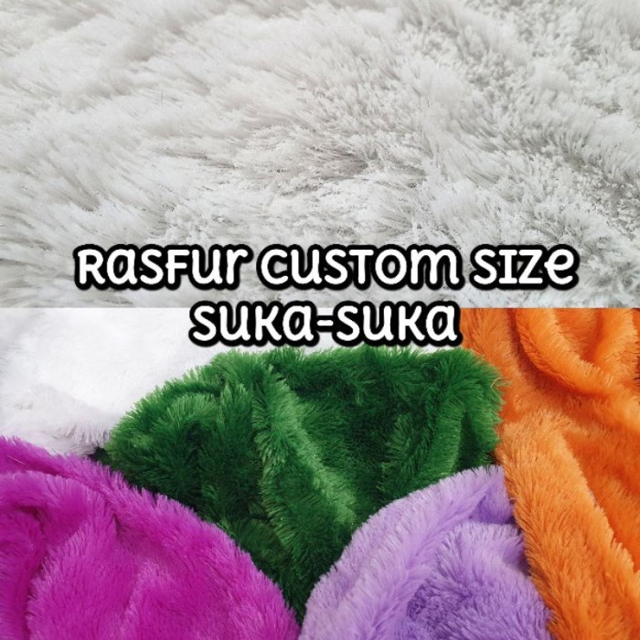 Jual KHUSUS CUSTOM Kain Rasfur Custom Size/Ukuran Bulu Lebat Tebal 15mm ...