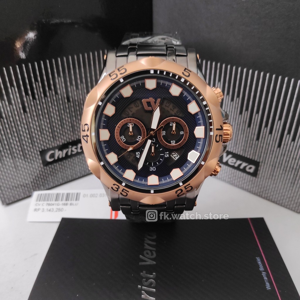 Harga jam christ verra chronograph sale