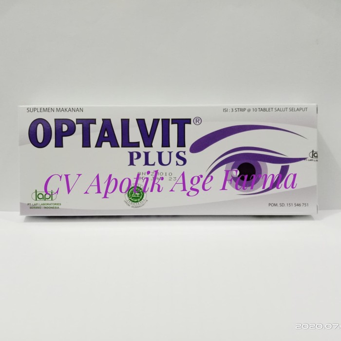 Jual Optalvit Plus Tablet isi 30 (Lapi) Jual per Box | Shopee Indonesia