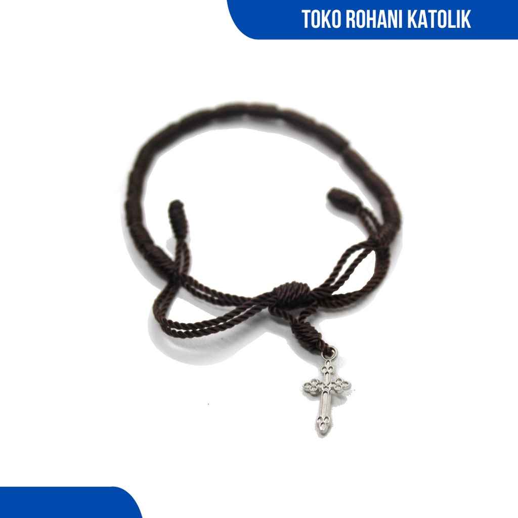 Jual GELANG ROSARIO TALI NILON / GELANG SALIB / GELANG KATOLIK / GELANG ...