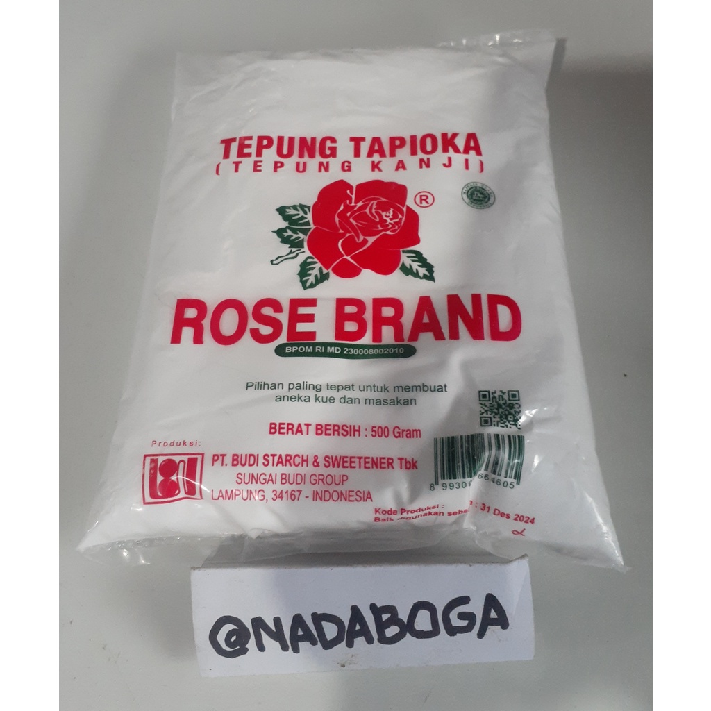 Jual TEPUNG TAPIOKA / TEPUNG KANJI ROSE BRAND 500G | Shopee Indonesia