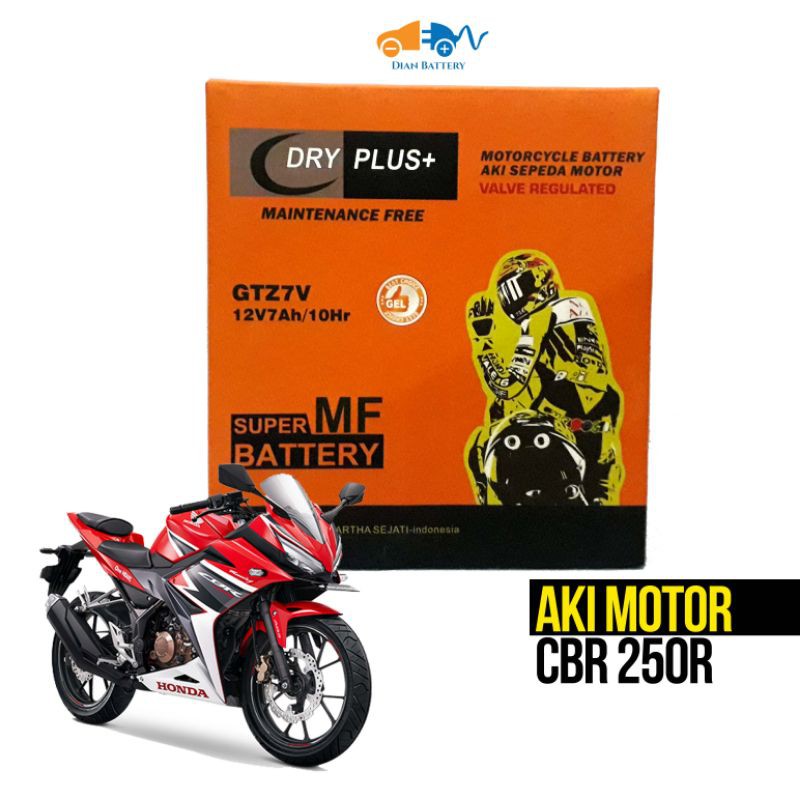 Jual Aki Motor CBR 250R DRYPLUS GTZ7V - Aki Gel (7Ah) | Shopee Indonesia