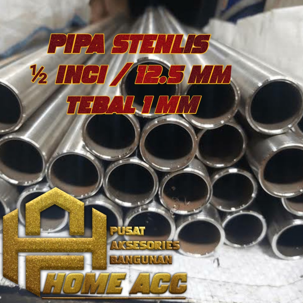 Jual Pipa Stenlis Diameter Mm Inci Panjang Cm Shopee Indonesia