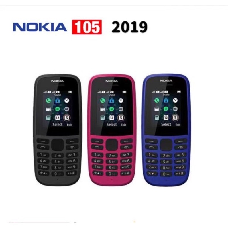 Jual HP NOKIA 105 2019 Dual Sim Bahasa Indonesia Hitam-Biru-Pink-Putih ...