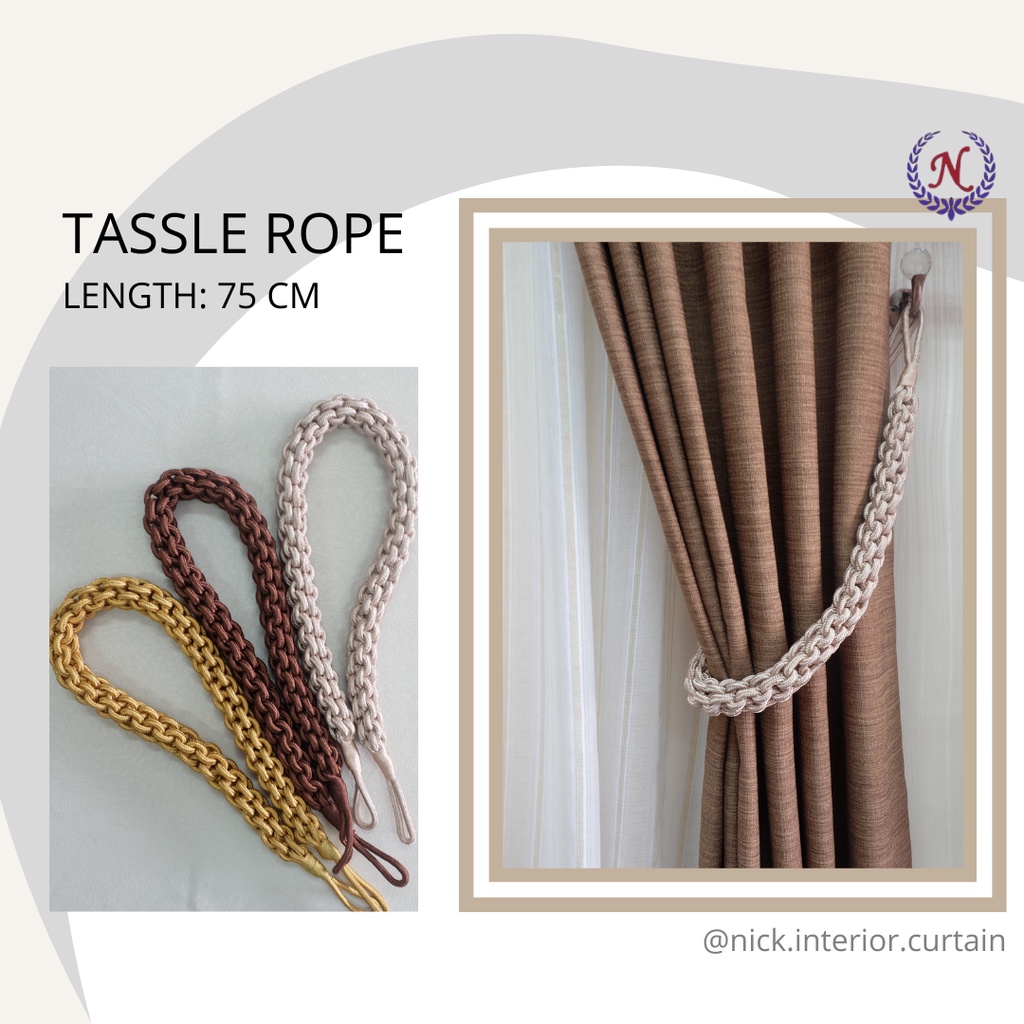 Jual TASSEL ROPE ( GOLD & BROWN ) | Shopee Indonesia