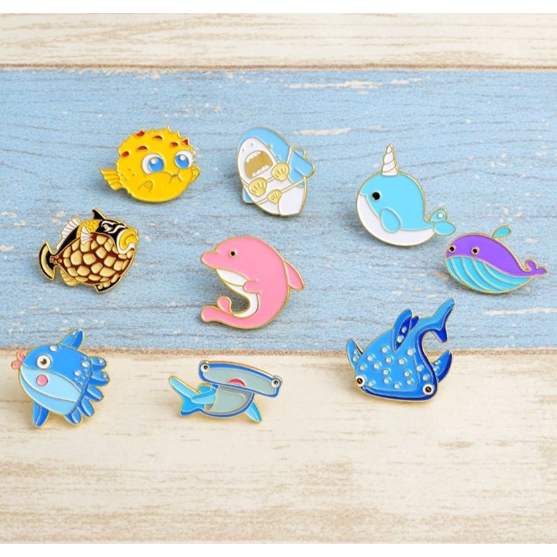 Jual Bros Pin Bentuk Ikan Hewan Laut Lucu | Shopee Indonesia