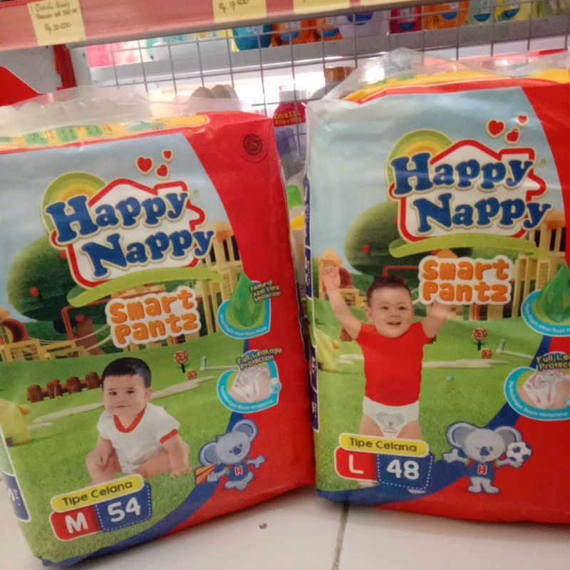 Jual Pampers happy nappy pants M54/L44 | Shopee Indonesia