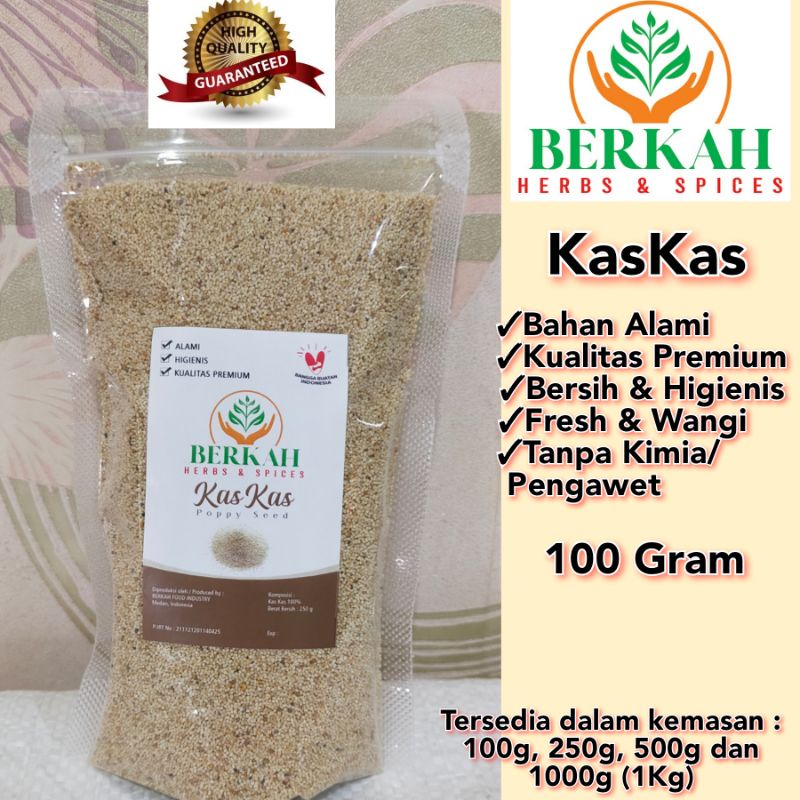 Jual Kaskas Koca Kaci 100gr Kualitas Premium Terbaik Halal White Poppy ...