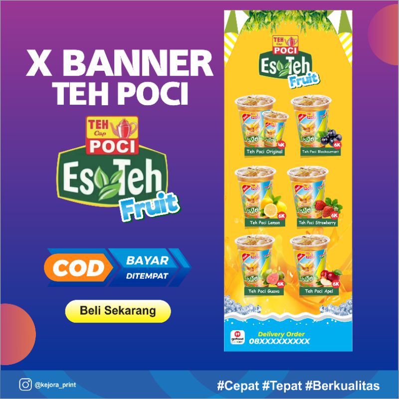 Jual Spanduk X Banner Teh Poci Murah Shopee Indonesia 5408