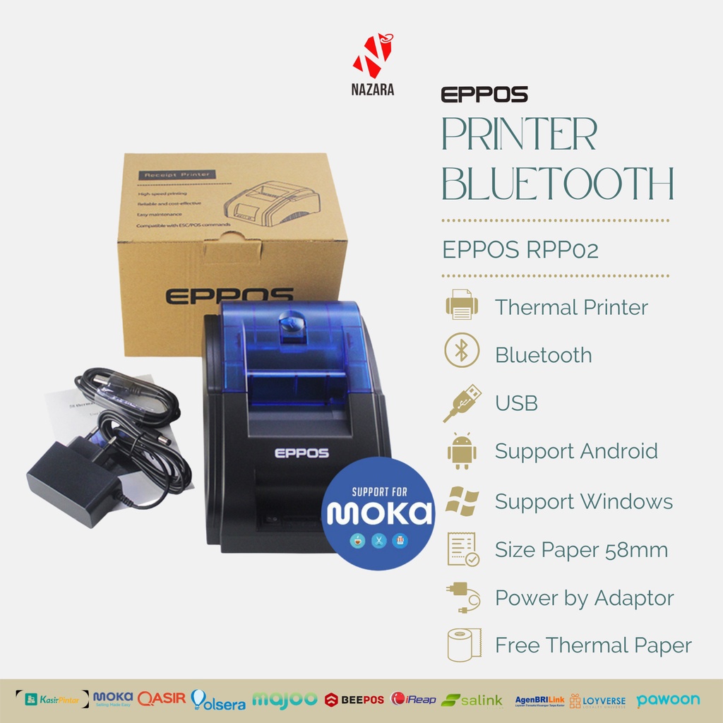 Jual Printer Bluetooth Thermal EPPOS RPP02 | Shopee Indonesia