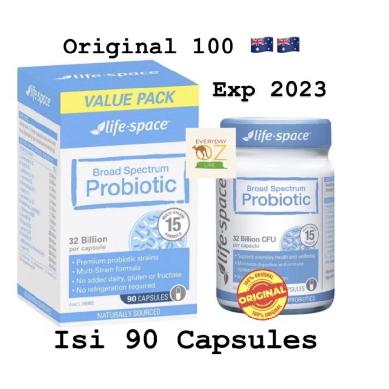 Jual Lifespace Probiotic Broad Spectrum 90 Capsules Life Space Original ...