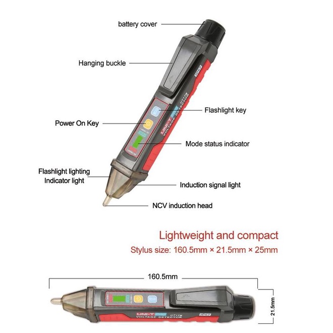 Jual Uni-T Socket Wall Ac Voltage Detector Electric Sensor Test Pen ...
