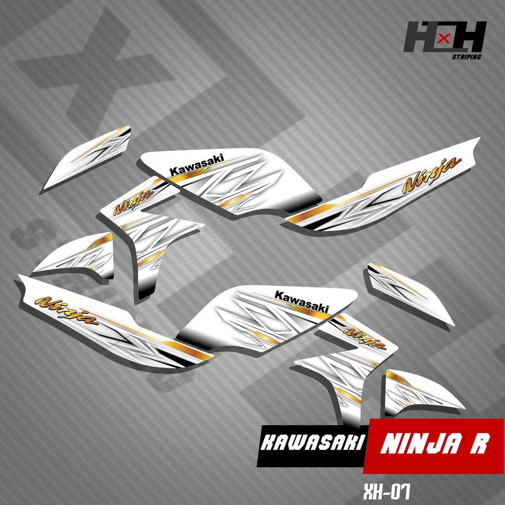 Jual Stiker Striping Variasi List Ninja 150 R/SS Desain Racing XH-07